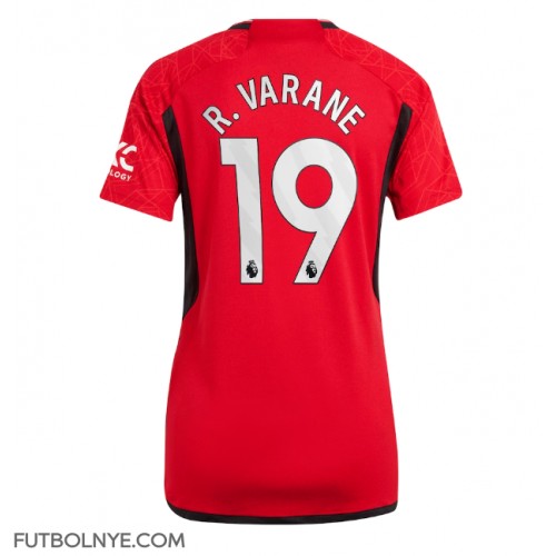 Camiseta Manchester United Raphael Varane #19 Primera Equipación para mujer 2023-24 manga corta